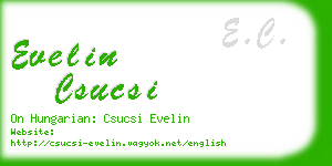 evelin csucsi business card